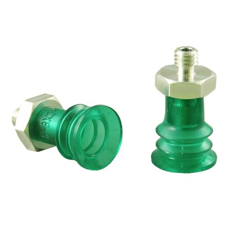 Fipa Bellows vacuum cup diam. 16 mm, Monoflex  green 50 Degrees, fitting M6-male 20.016.146.22